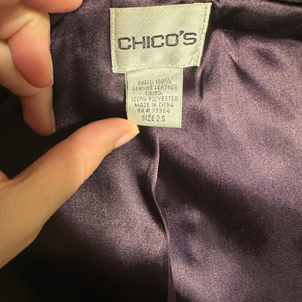 Chico's Lavender Leather Jacket - image 8